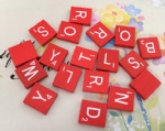 Red Scrabble Tiles